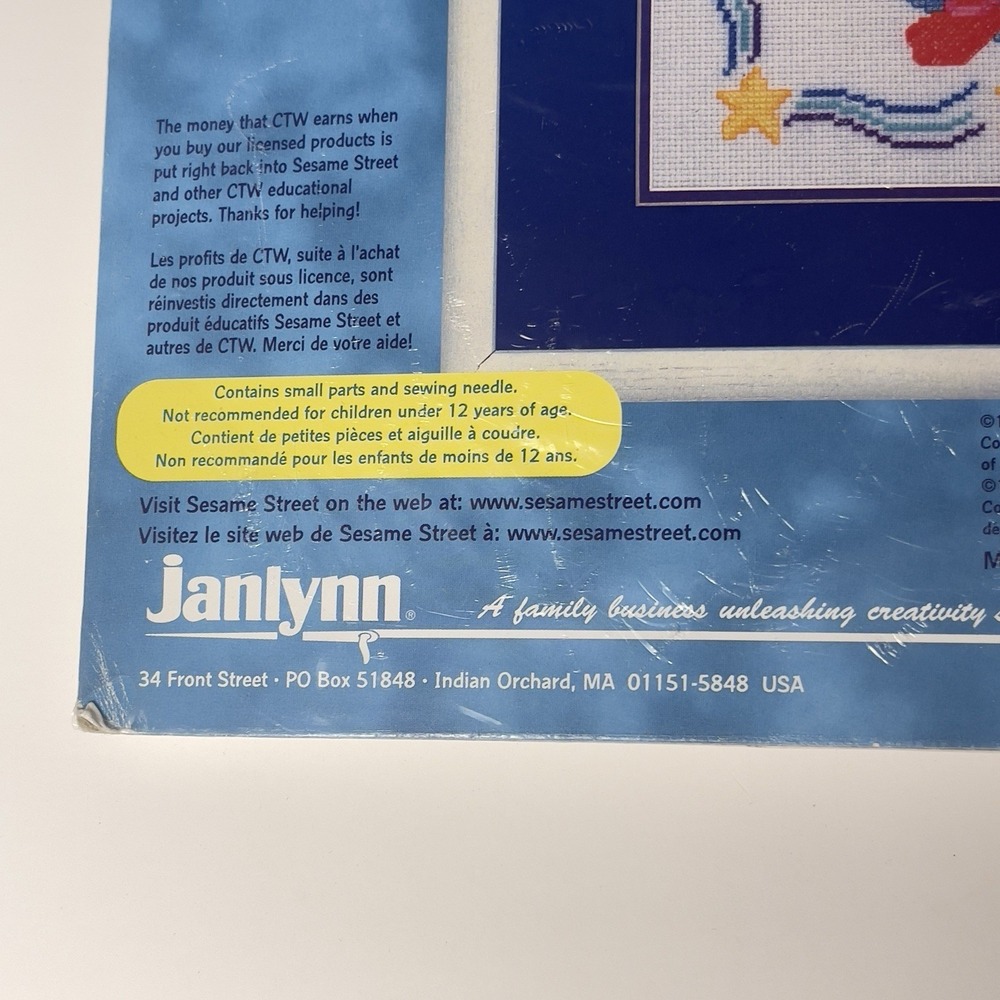 Rare Janlynn Sesame Street Cross Stitch Star Gazers Announcement Elmo Big Bird - Picture 8 of 11